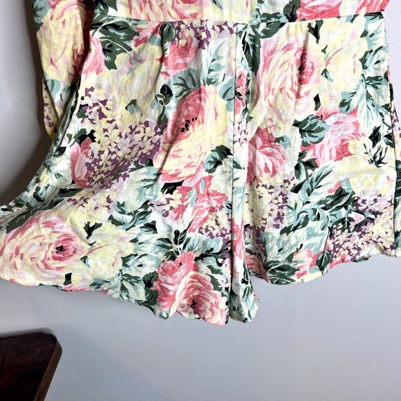 Faithfull the Brand Maribelle Playsuit Romper Venissa Floral Print 100% Linen 4 - Picture 5 of 7